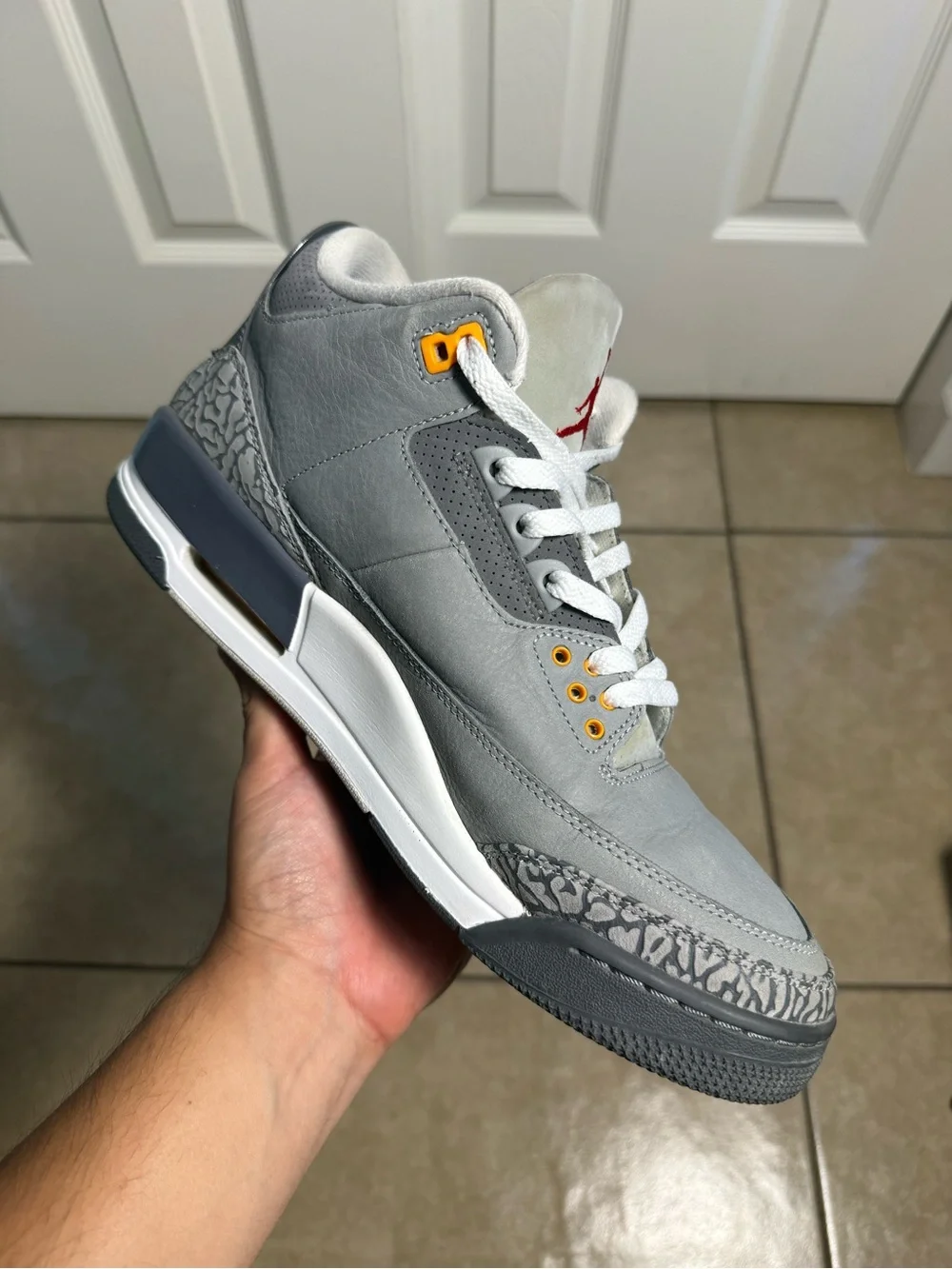 Jordan Air Jordan 3 Retro Cool Grey Silver/Orange 2021 CT8532-012 Men SIZE 12M